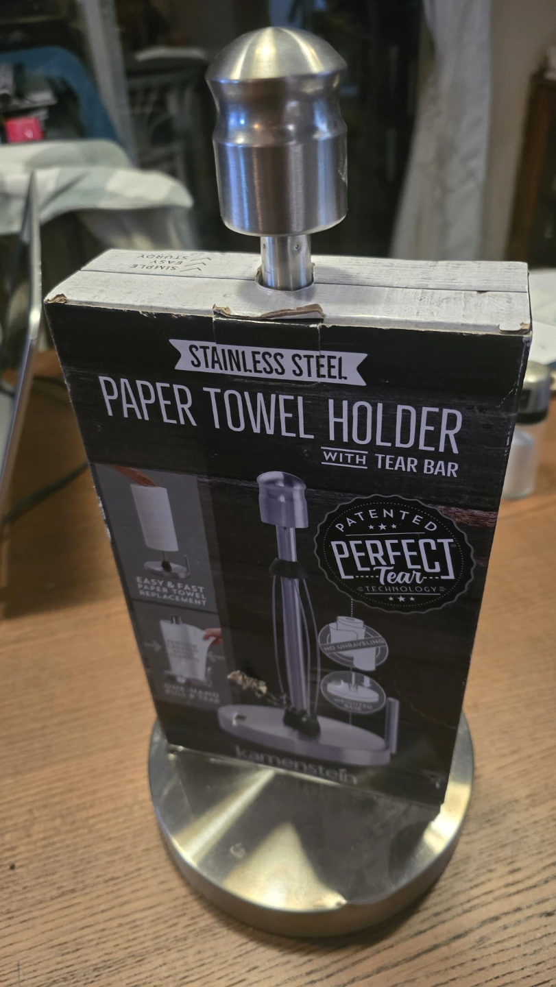 Kamenstein Stainless Steel Paper Towel Holder with Tear Bar