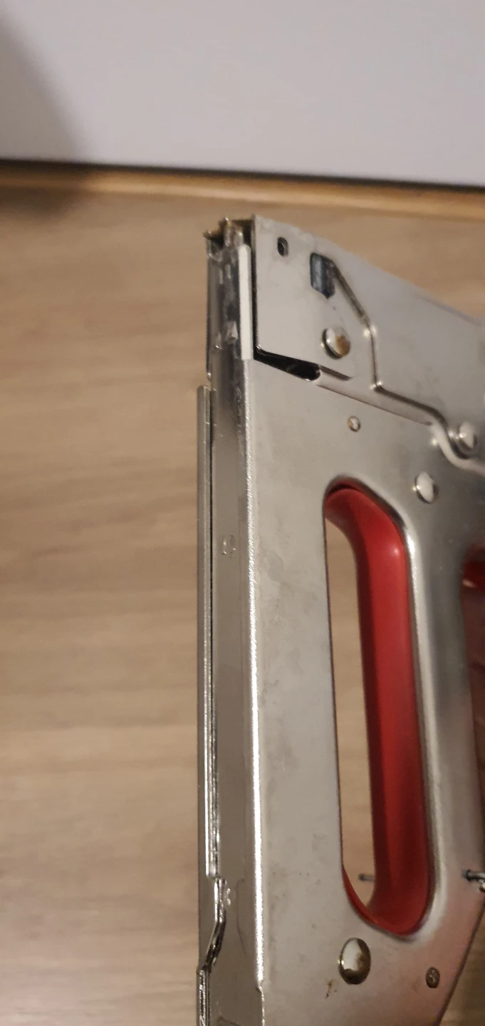 Silver Staple Gun with Red Handle - photo 2