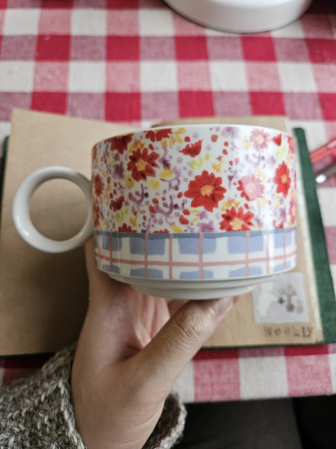 Anthropologie Floral Mug
