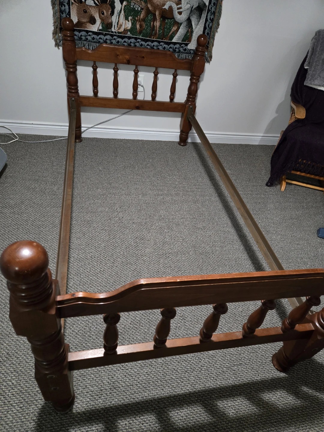 Twin Bed Frame and Mattress - photo 3