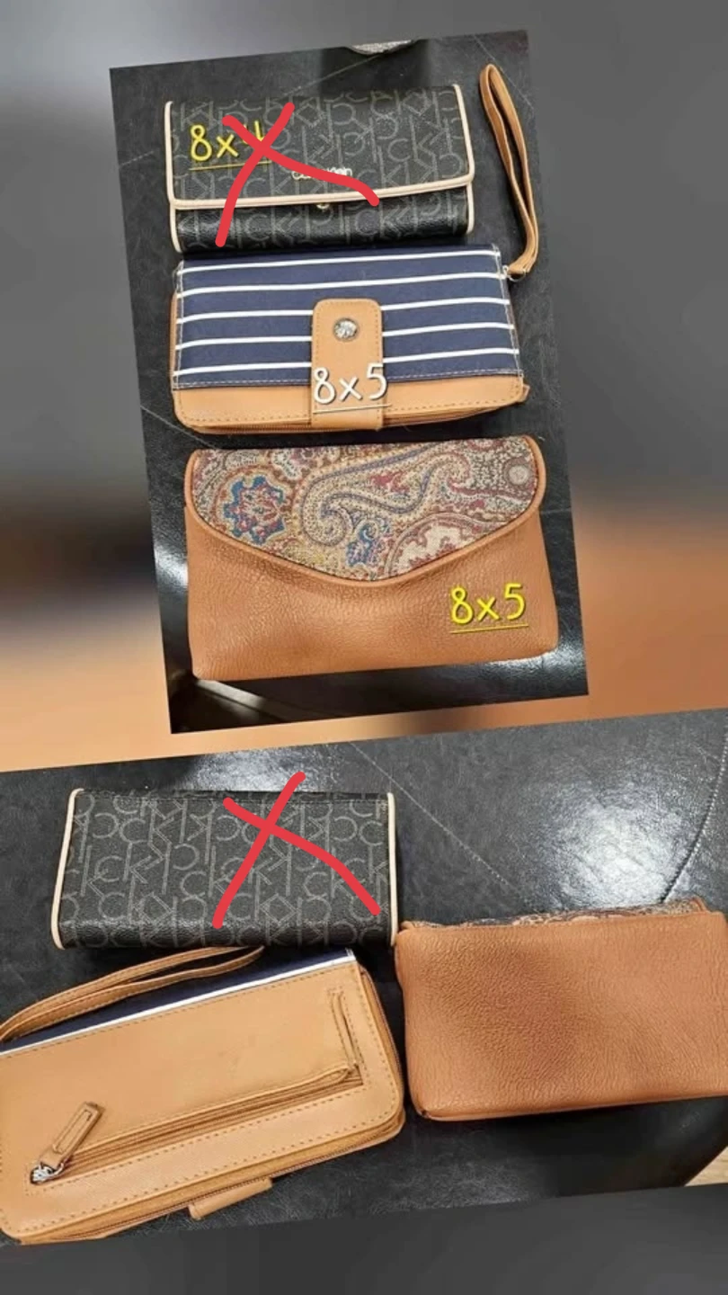 3 Different Styled Hand Held Wallets please read