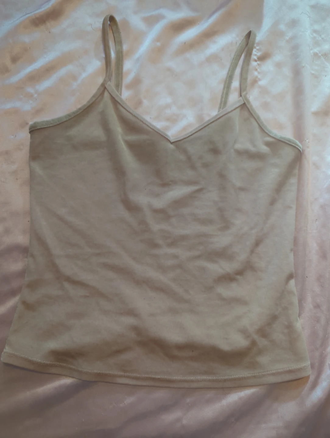 Garage baby pink velvet camisole top