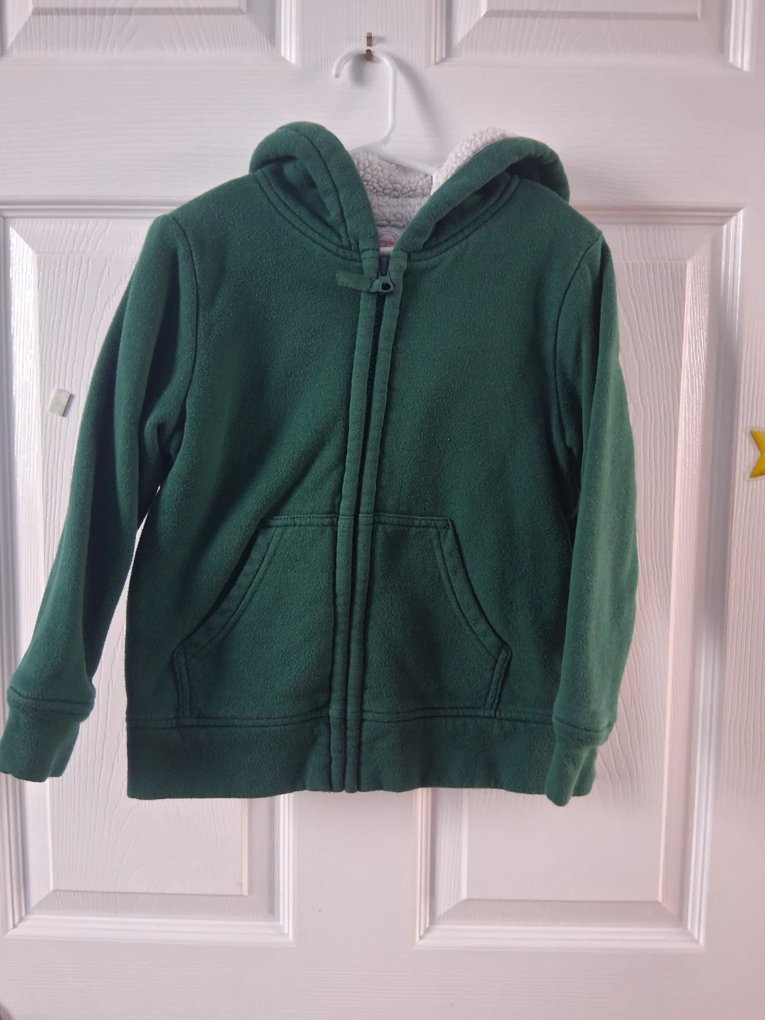 Wonder Nation Green Fleece Lined Hoodie Size XS (4-5)