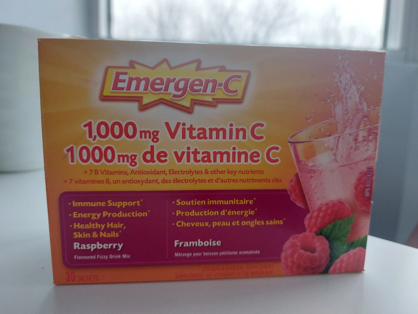 Emergen-C 1,000mg Vitamin C Raspberry Fizzy Drink Mix