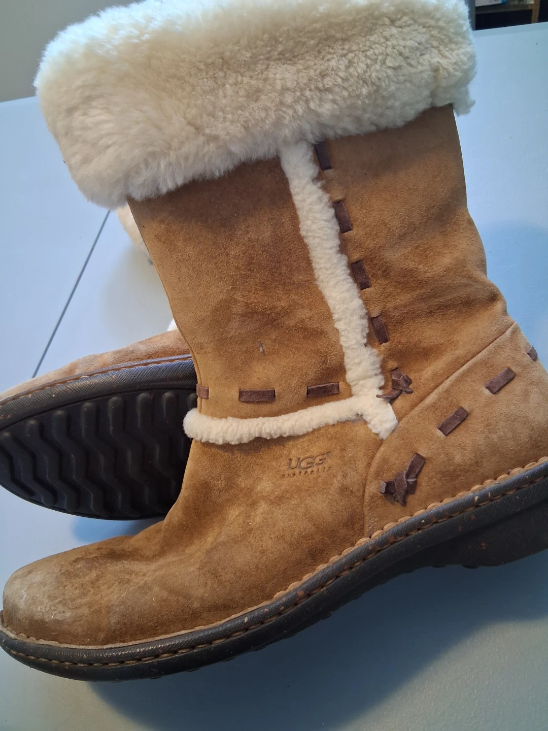 UGG Australia Suede Shearling Boots