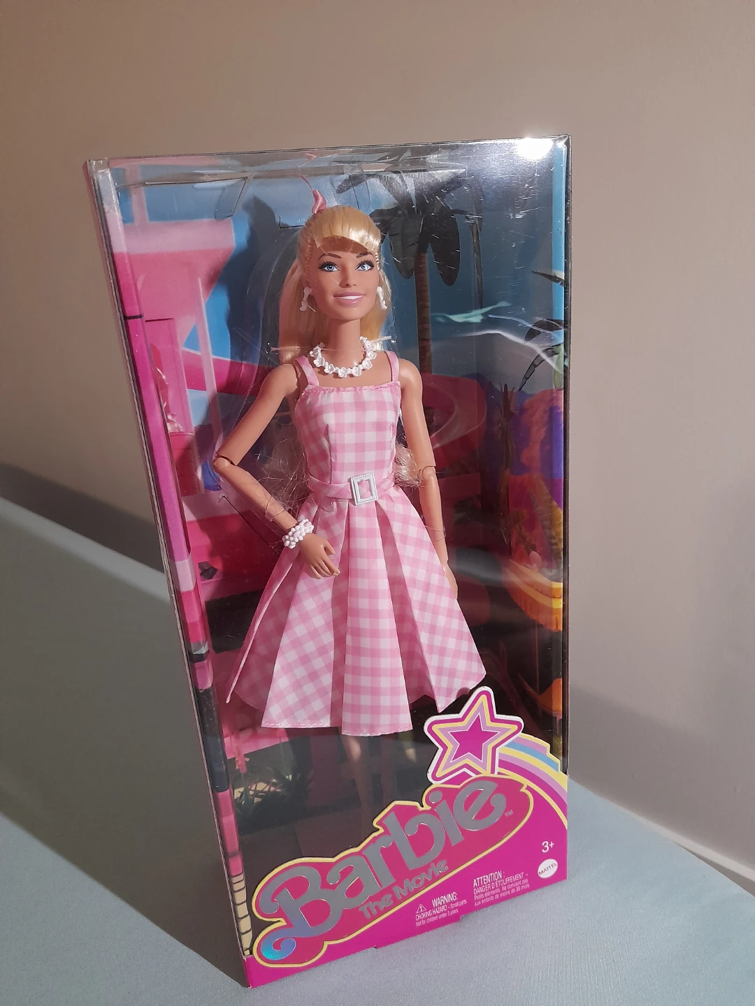 Barbie The Movie Doll - Pink Gingham Dress - NEW
