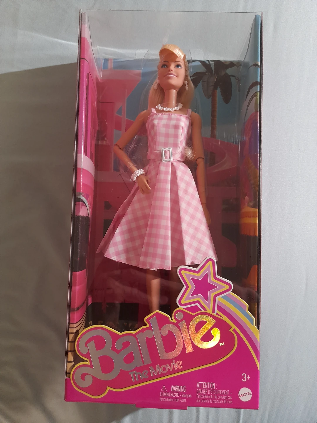 Barbie The Movie Doll - Pink Gingham Dress - NEW - photo 3