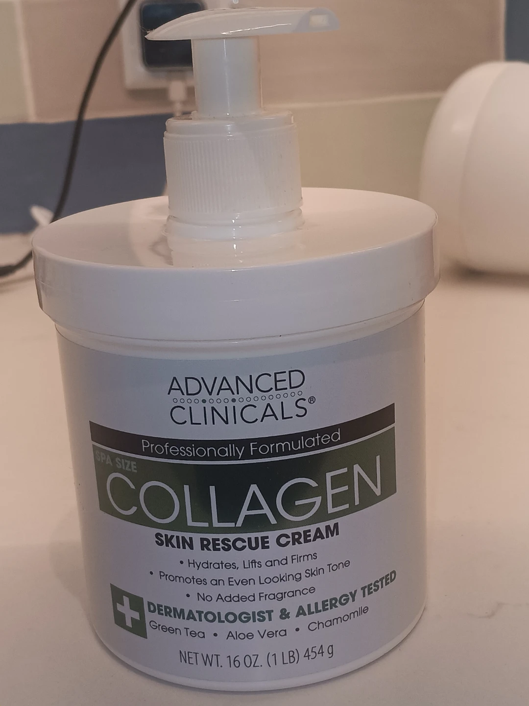 Advanced Clinicals Collagen Skin Rescue Cream - 16 oz