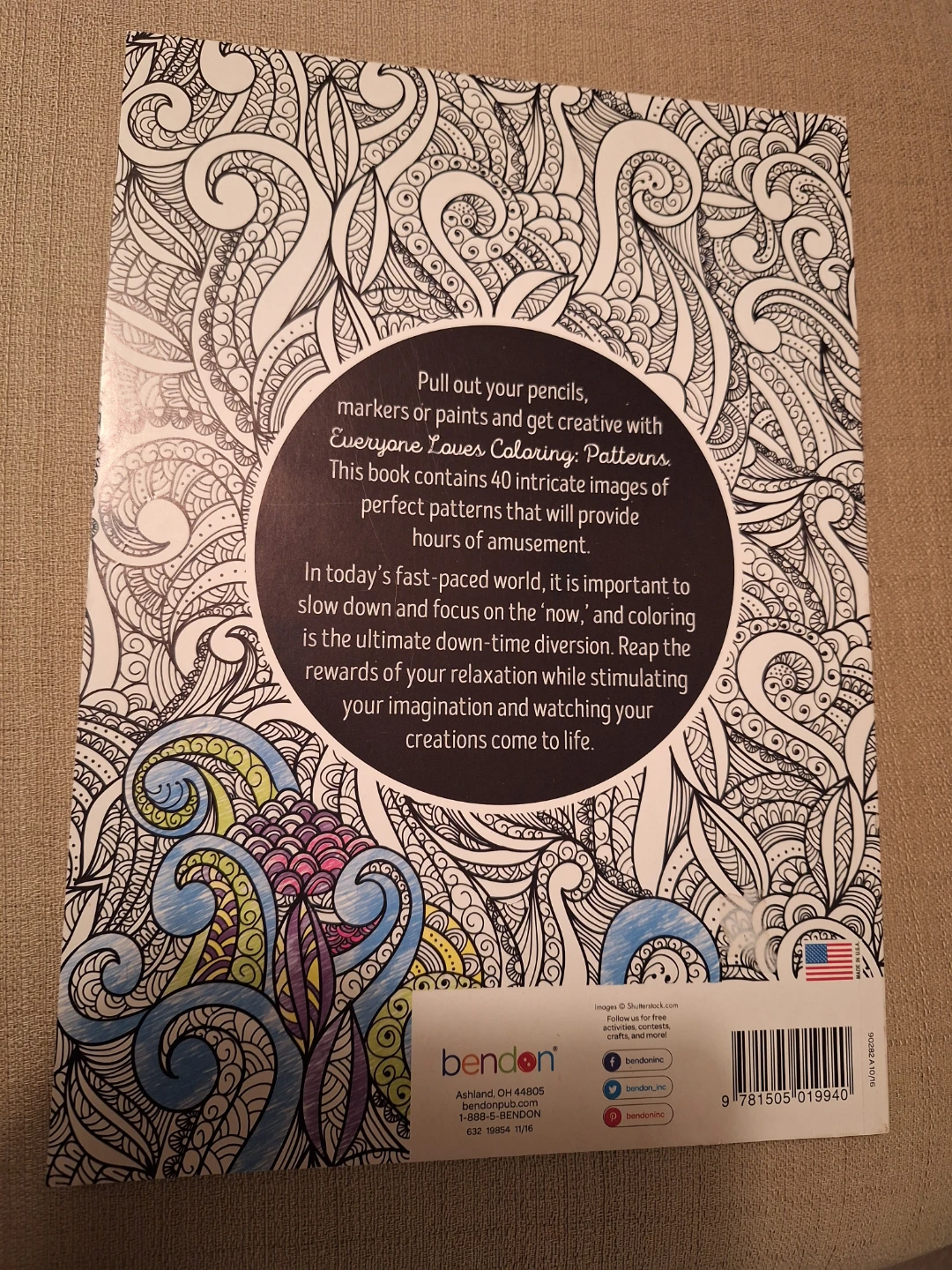 Bendon Everyone Loves Coloring Patterns Book - photo 2