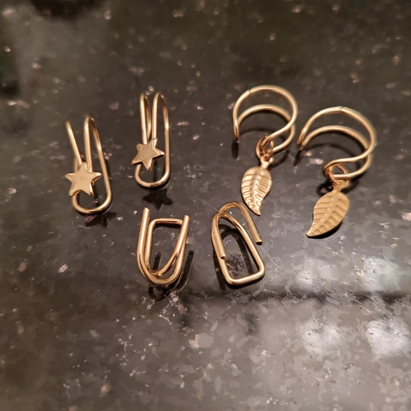 Gold-toned Ear Cuffs 🥕