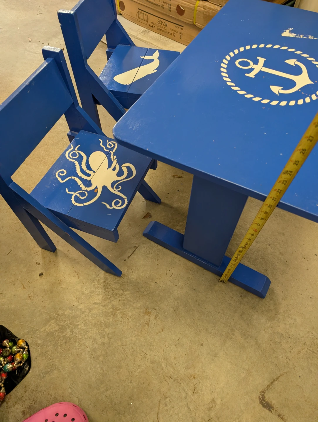 Blue Kids Table & Chairs Set