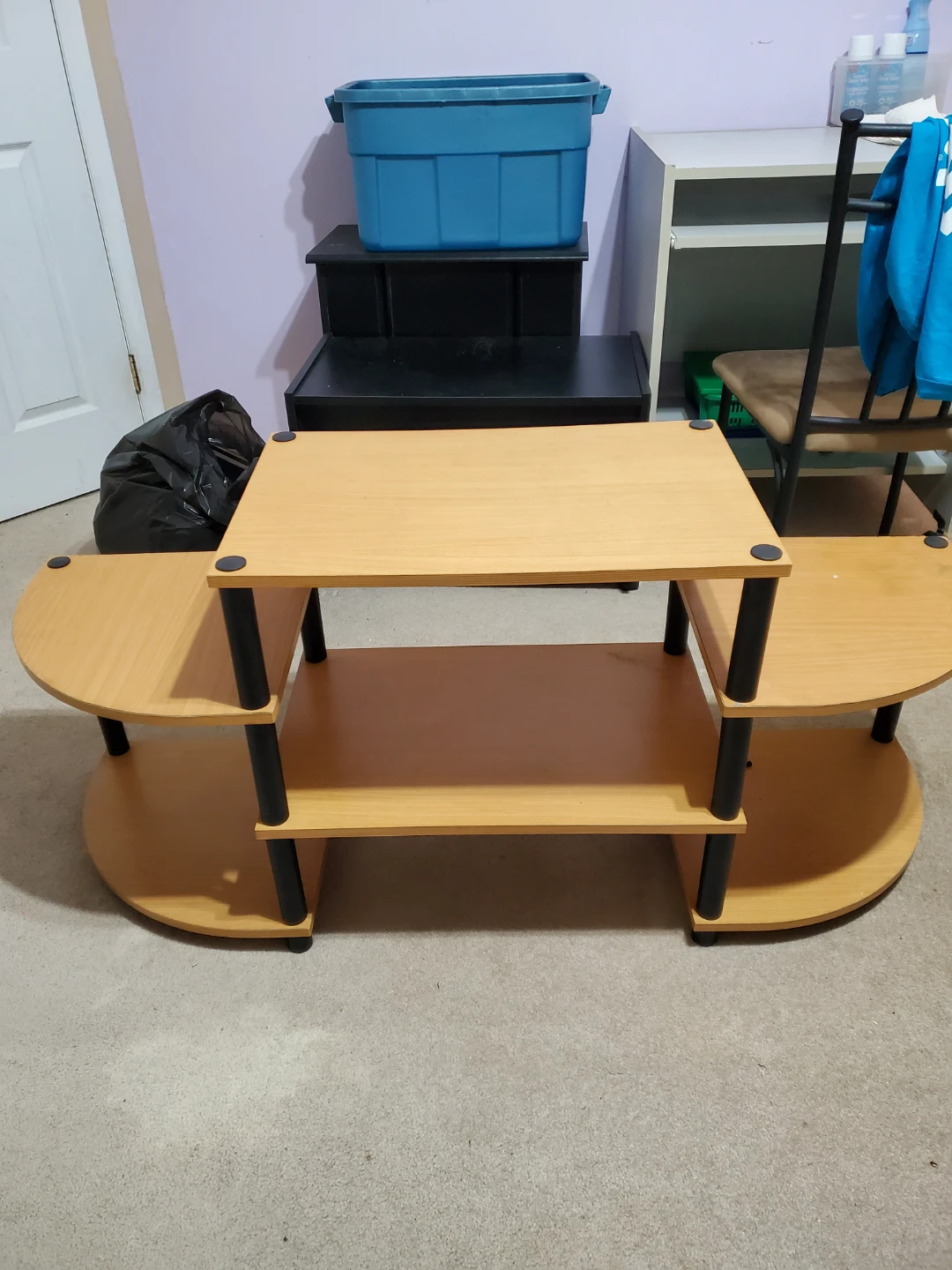 Wooden Coffee Table with Shelves - photo 2
