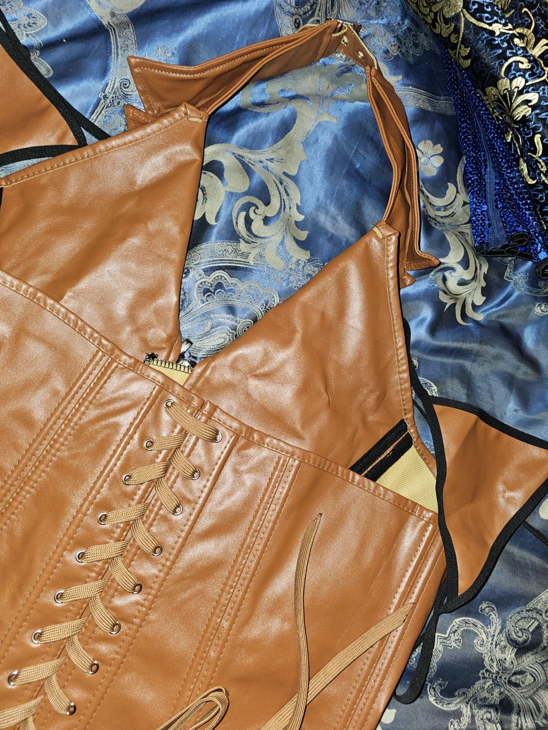 Spicy Lingerie Brown Faux Leather Corset 6X - photo 3