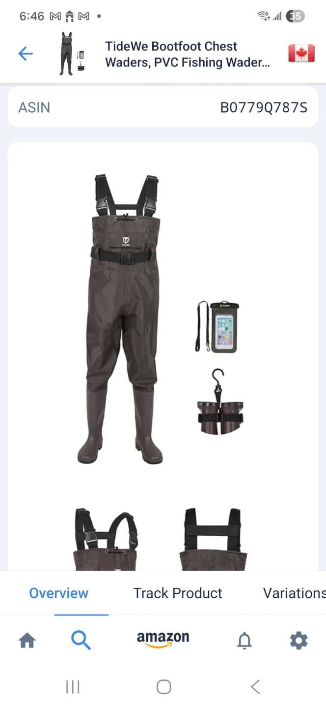 TideWe Bootfoot Chest Waders, PVC Fishing Waders