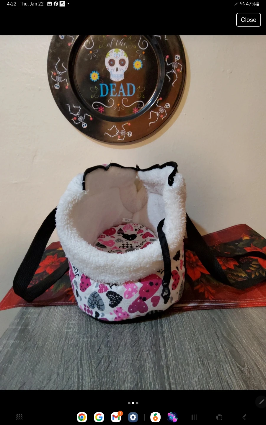 Pet Carrier Bag with Heart Print - photo 2