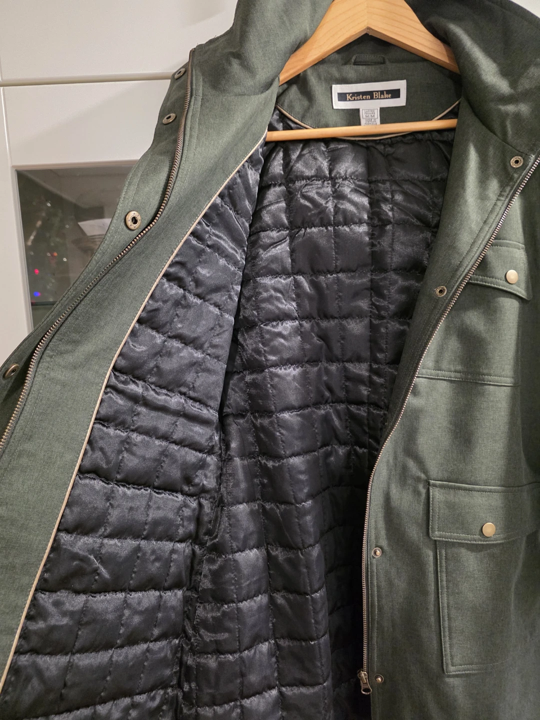 Kristen Blake Olive Green Coat - Size M - photo 3