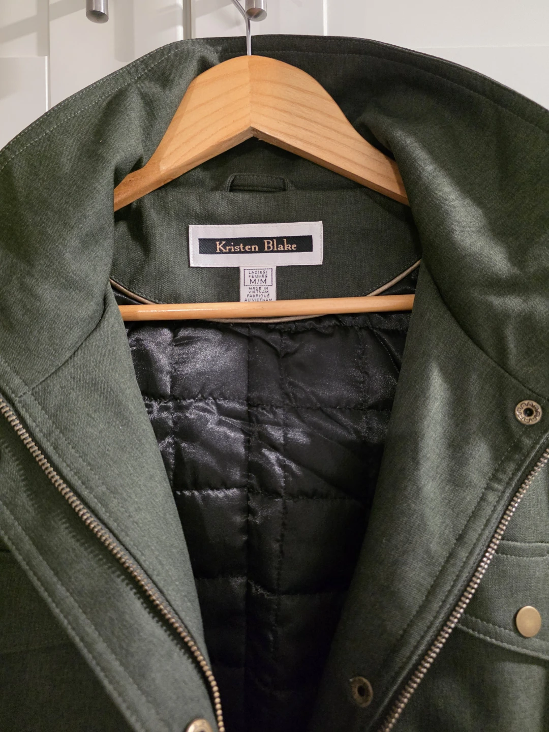 Kristen Blake Olive Green Coat - Size M - photo 4