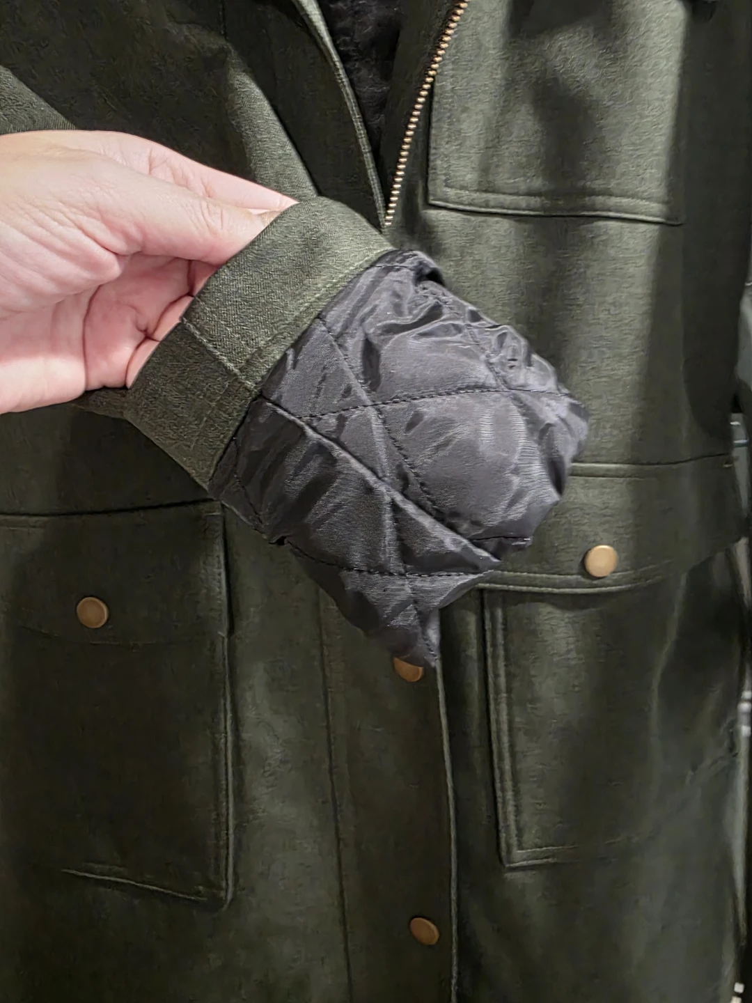 Kristen Blake Olive Green Coat - Size M - photo 5