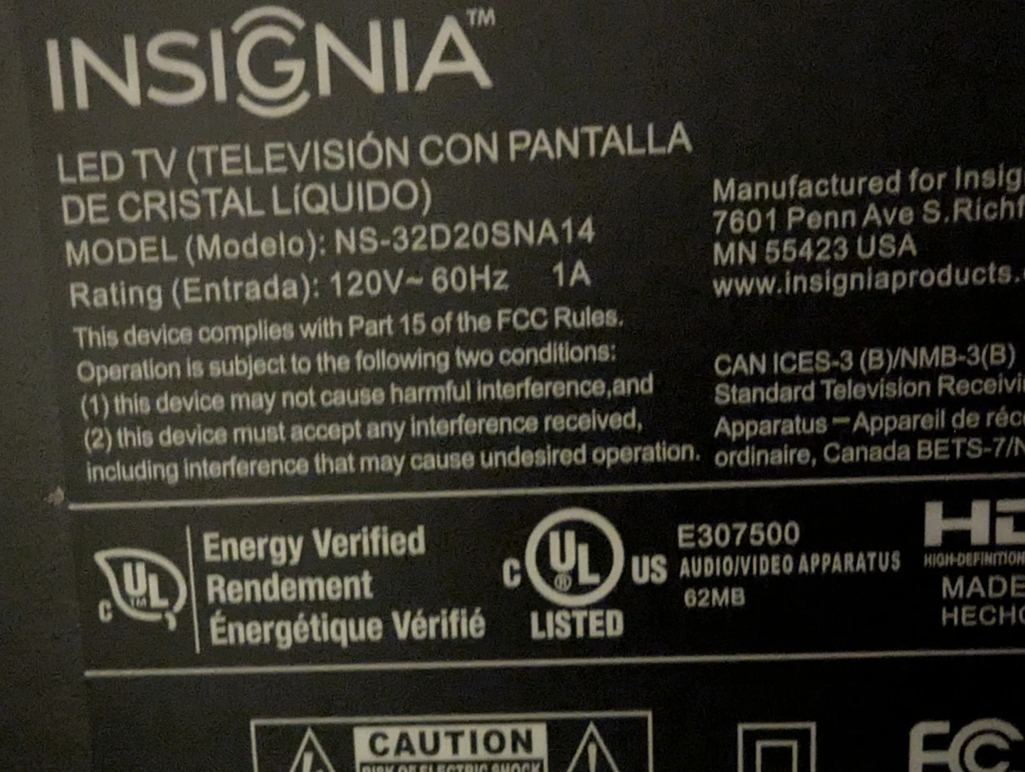 Insignia 32-inch LED TV - photo 2
