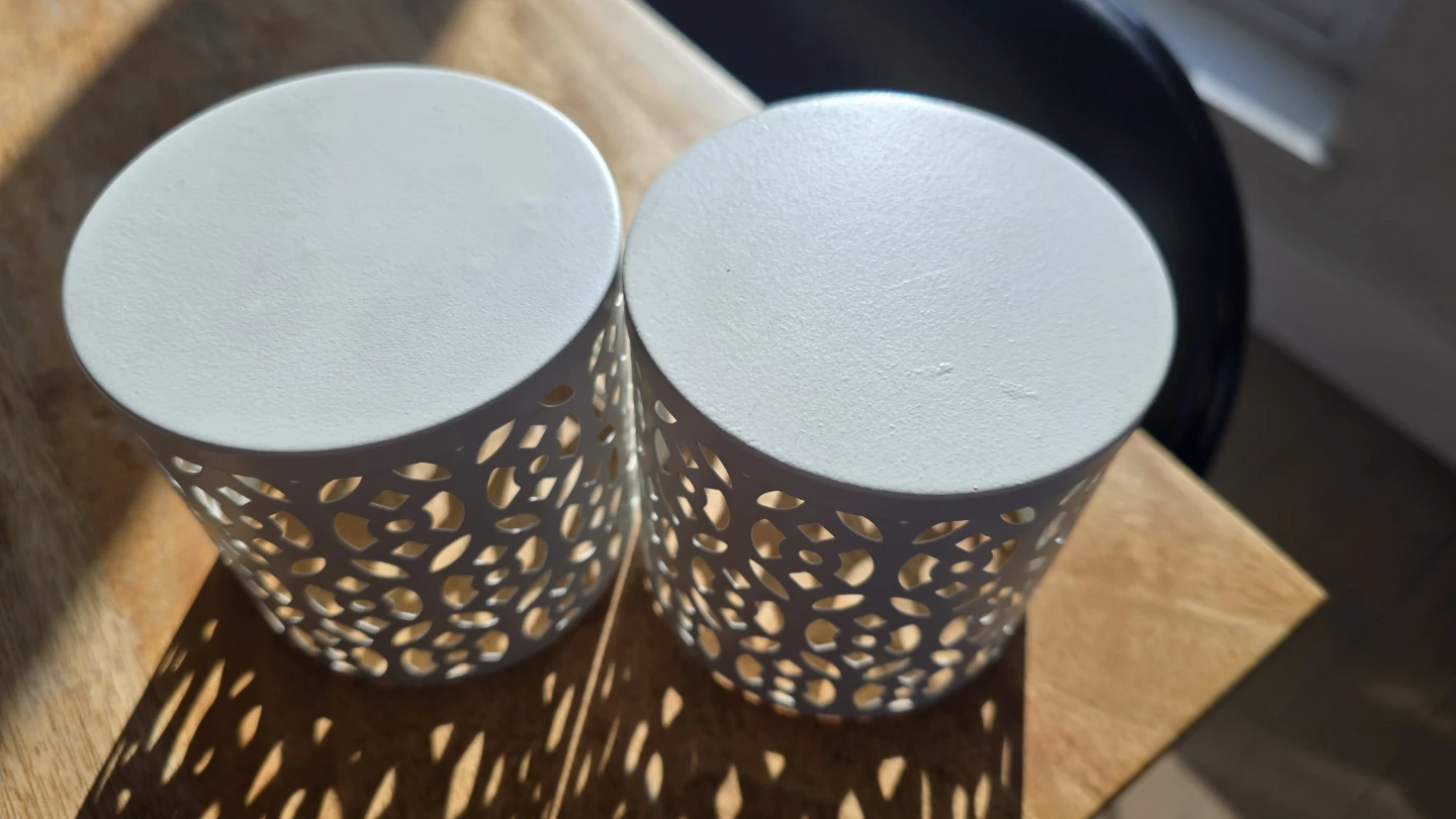 Set of 2 White Decorative Holders - photo 3