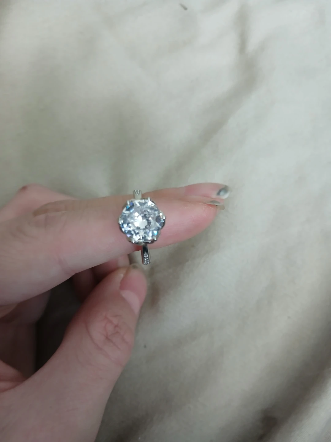 Sterling 925 Silver And Moissanite 5 Carat Ring - photo 5