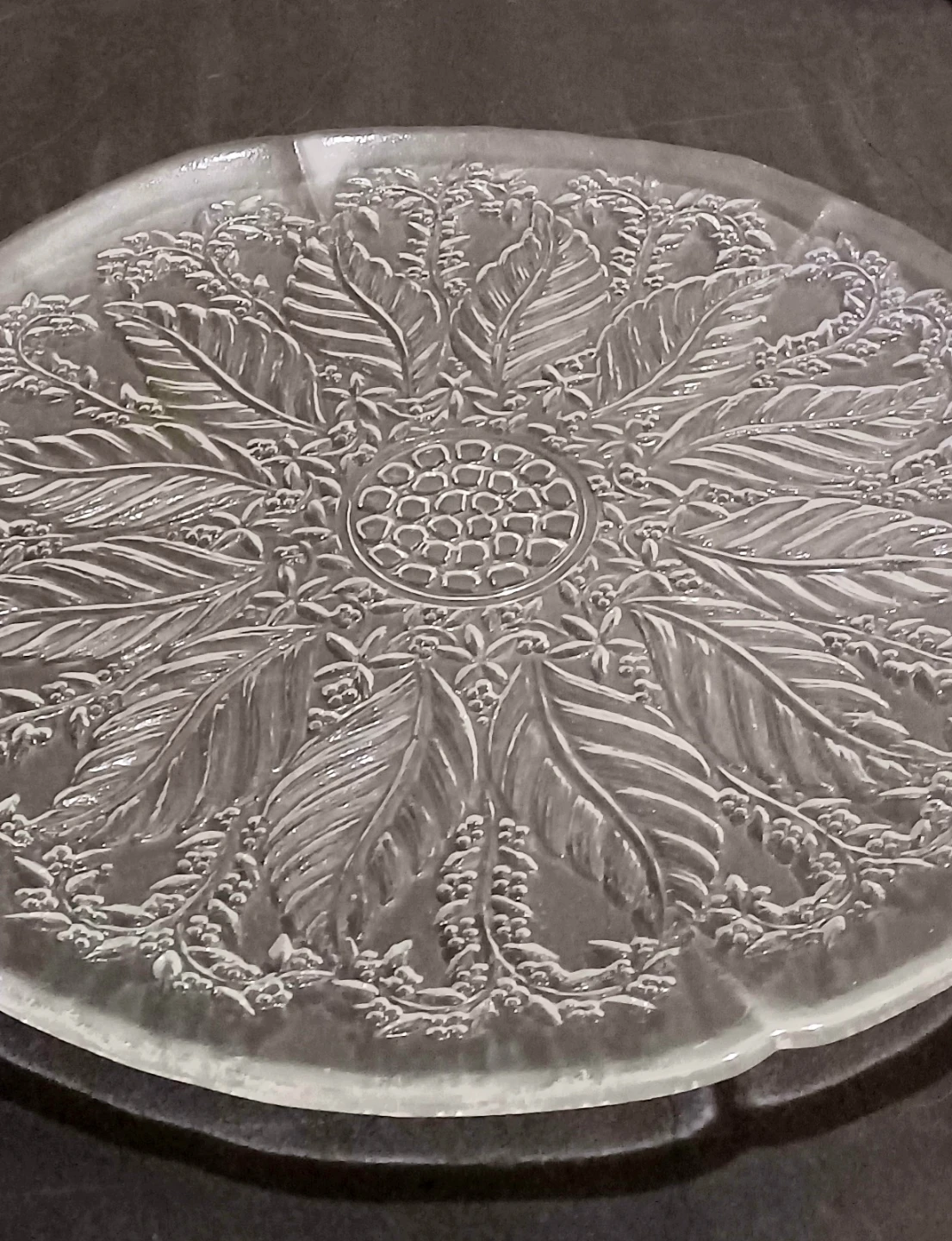 12.5" Floral Crystal Platter - photo 3