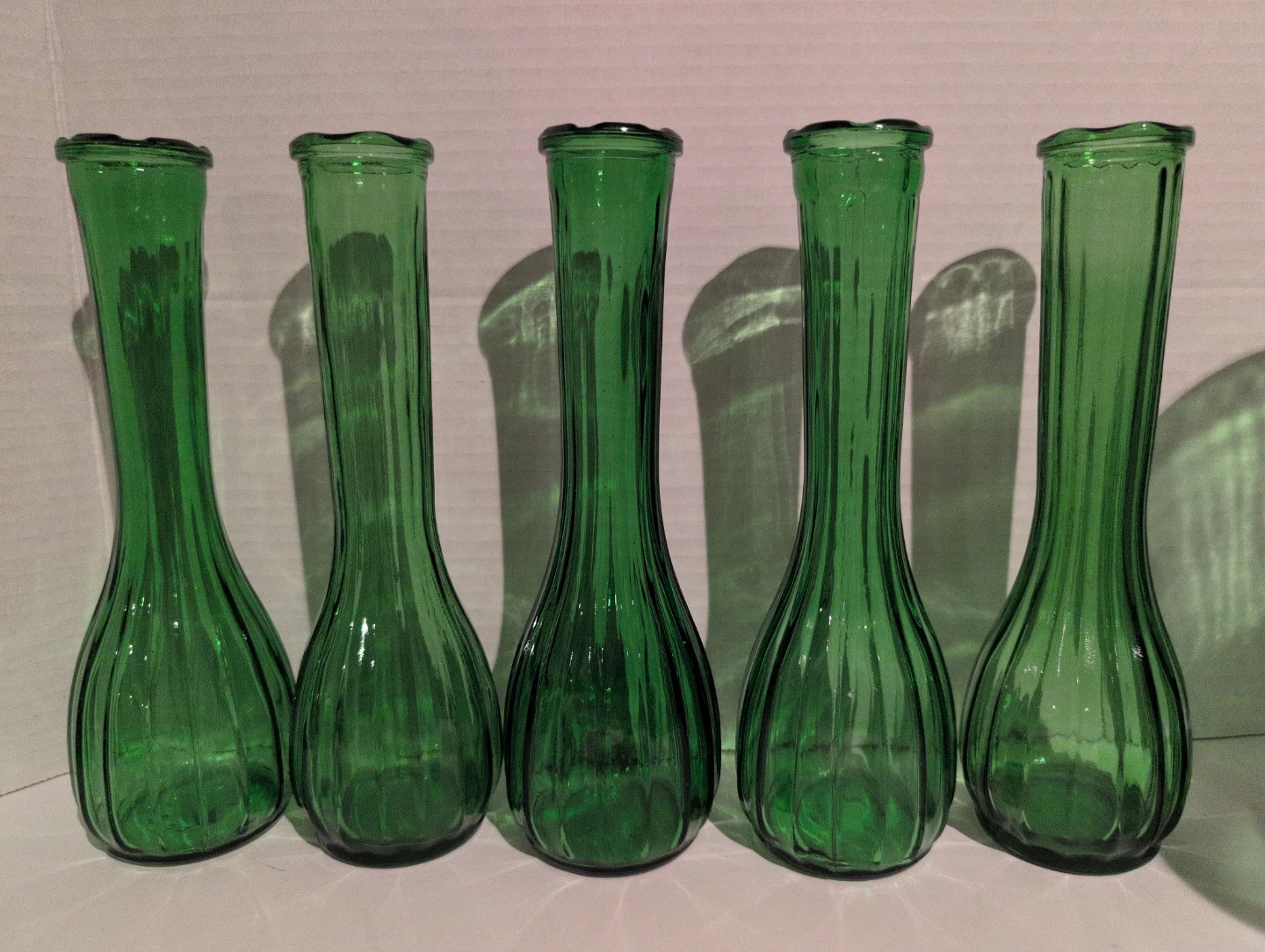 Vintage EO Brody Green Glass Vase Collection (9) - photo 2