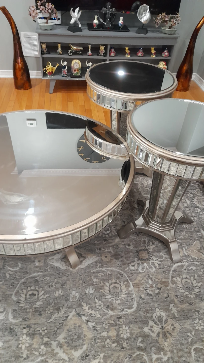 Mirrored Table (set of 3)