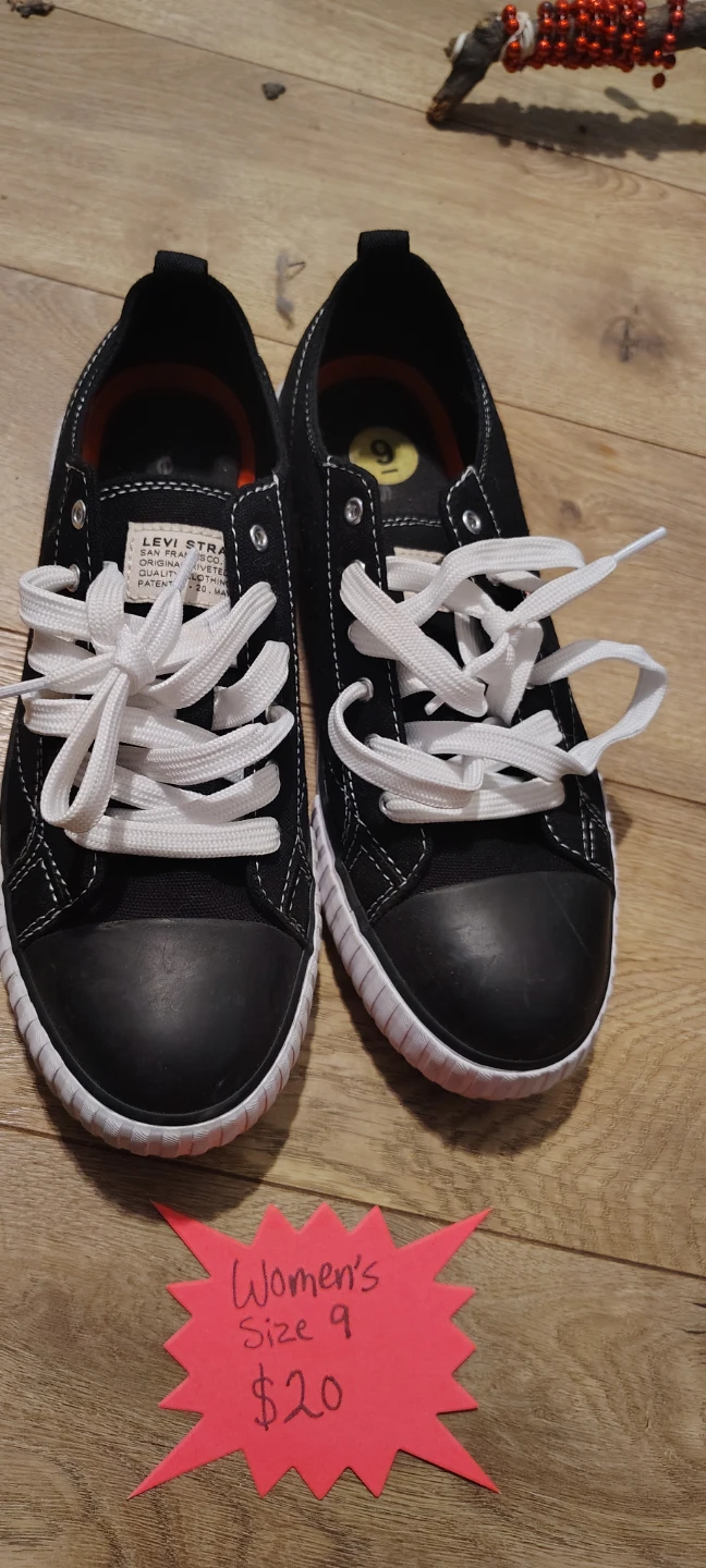 Women's Size 9 -Levi's Black Sneakers