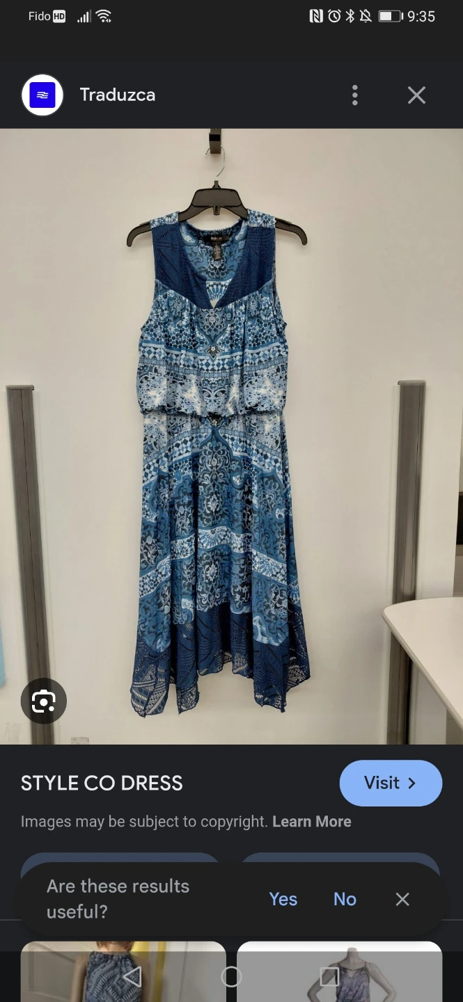 Style&co. Blue Patterned Dress - XL