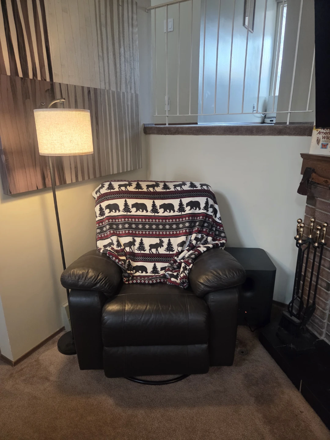 Brown Leather Recliner Chair