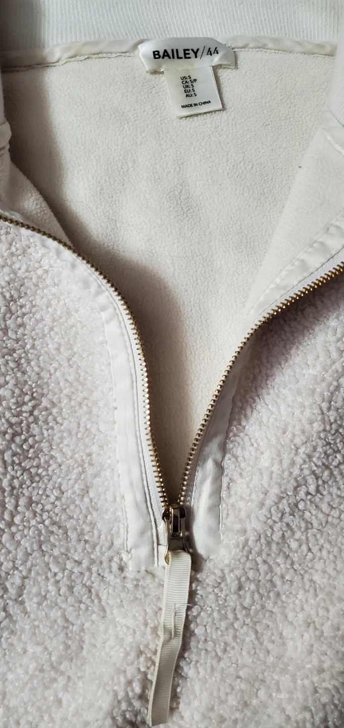 BAILEY/44 White Quarter-Zip Fleece Pullover Sweater - photo 3