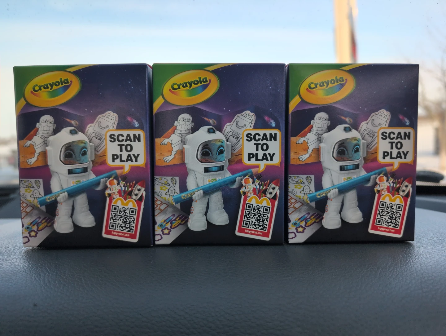Crayola Happy Meal Astronaut Toys (Set of 3)