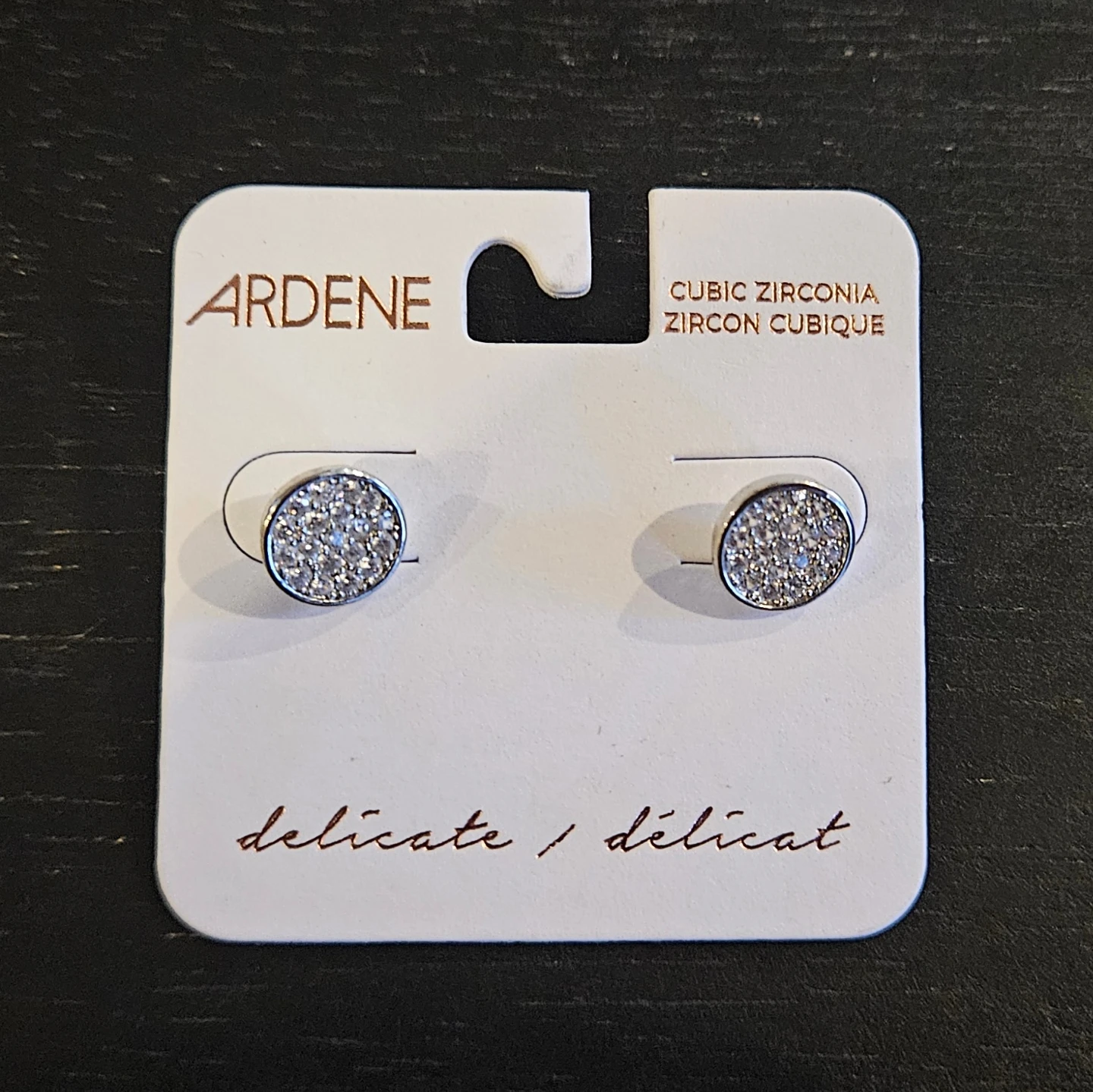 Ardene Cubic Zirconia Stud Earrings (2 pairs available)