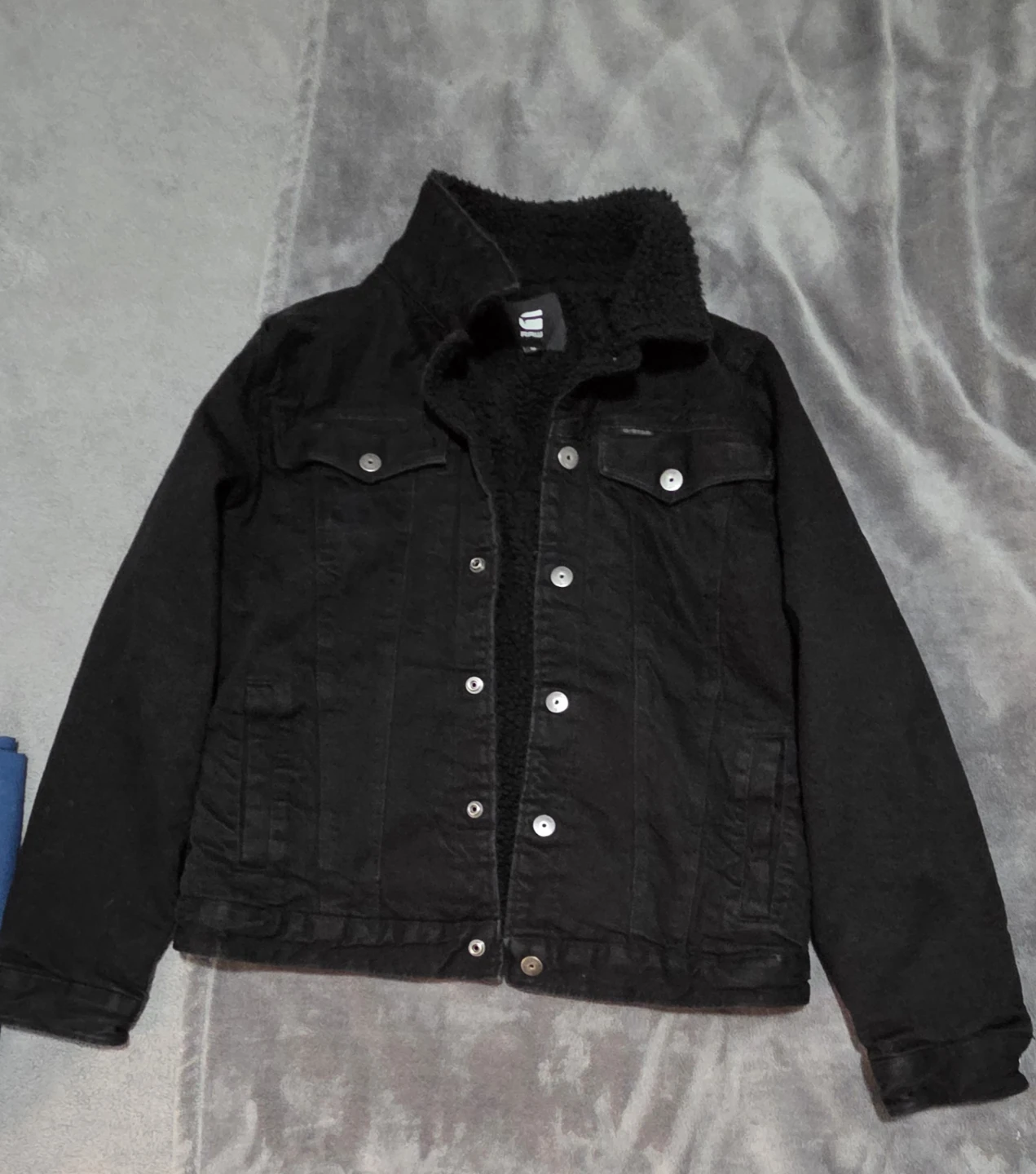 G-Star RAW Black Sherpa Lined Jacket - Size M
