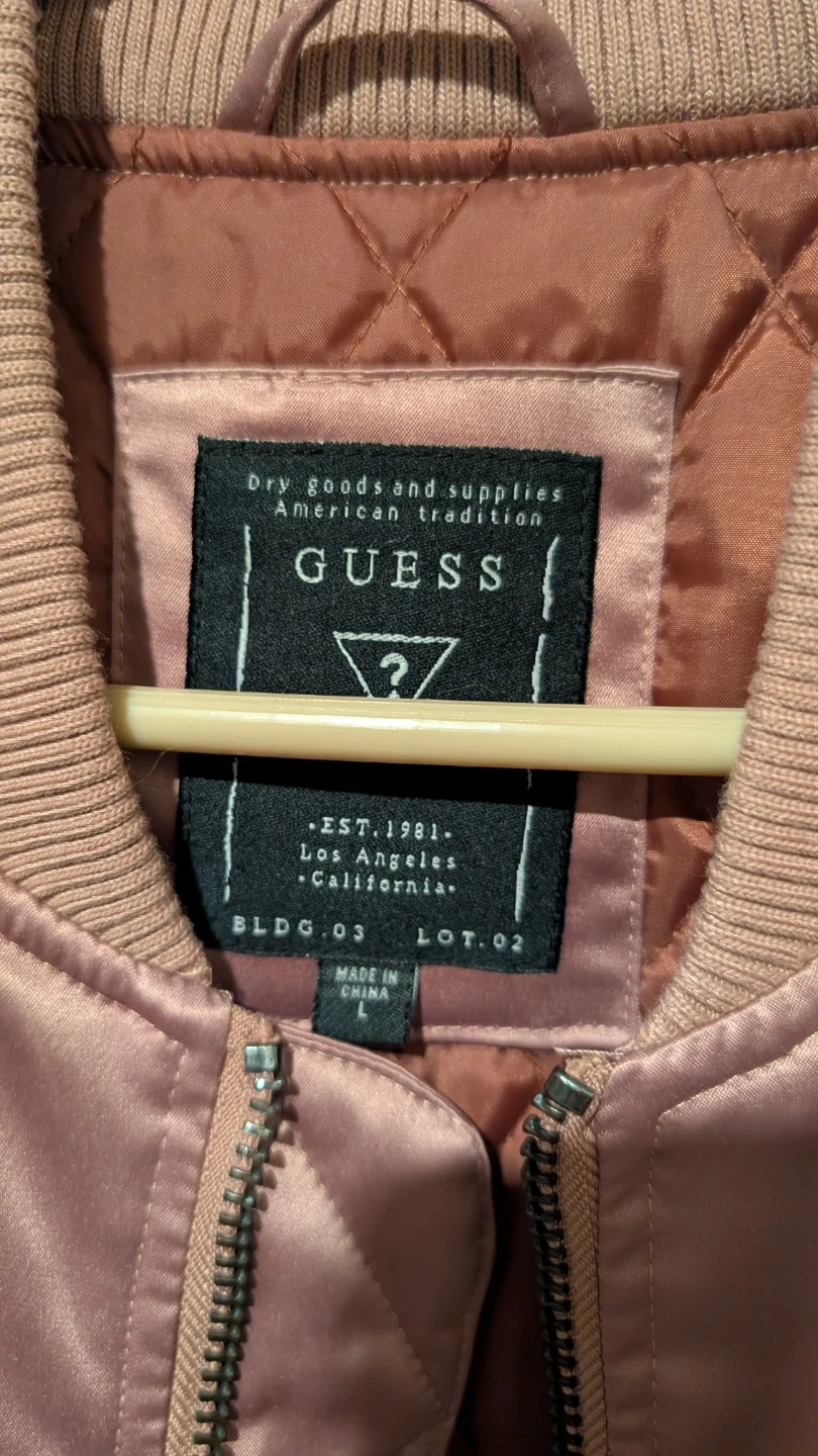 Dusty Rose 🌹 Guess Pink Bomber Jacket Size L - photo 3