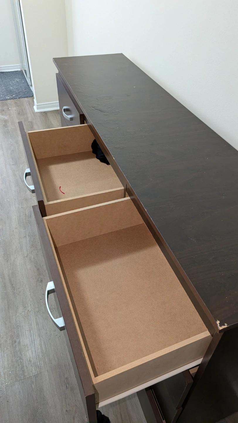 Dark Brown Dresser with 9 Drawers - photo 3