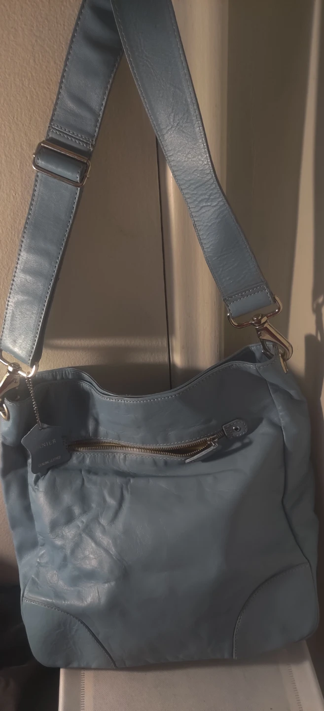 Danier Leather Shoulder/Cross Shoulder Bag - Blue