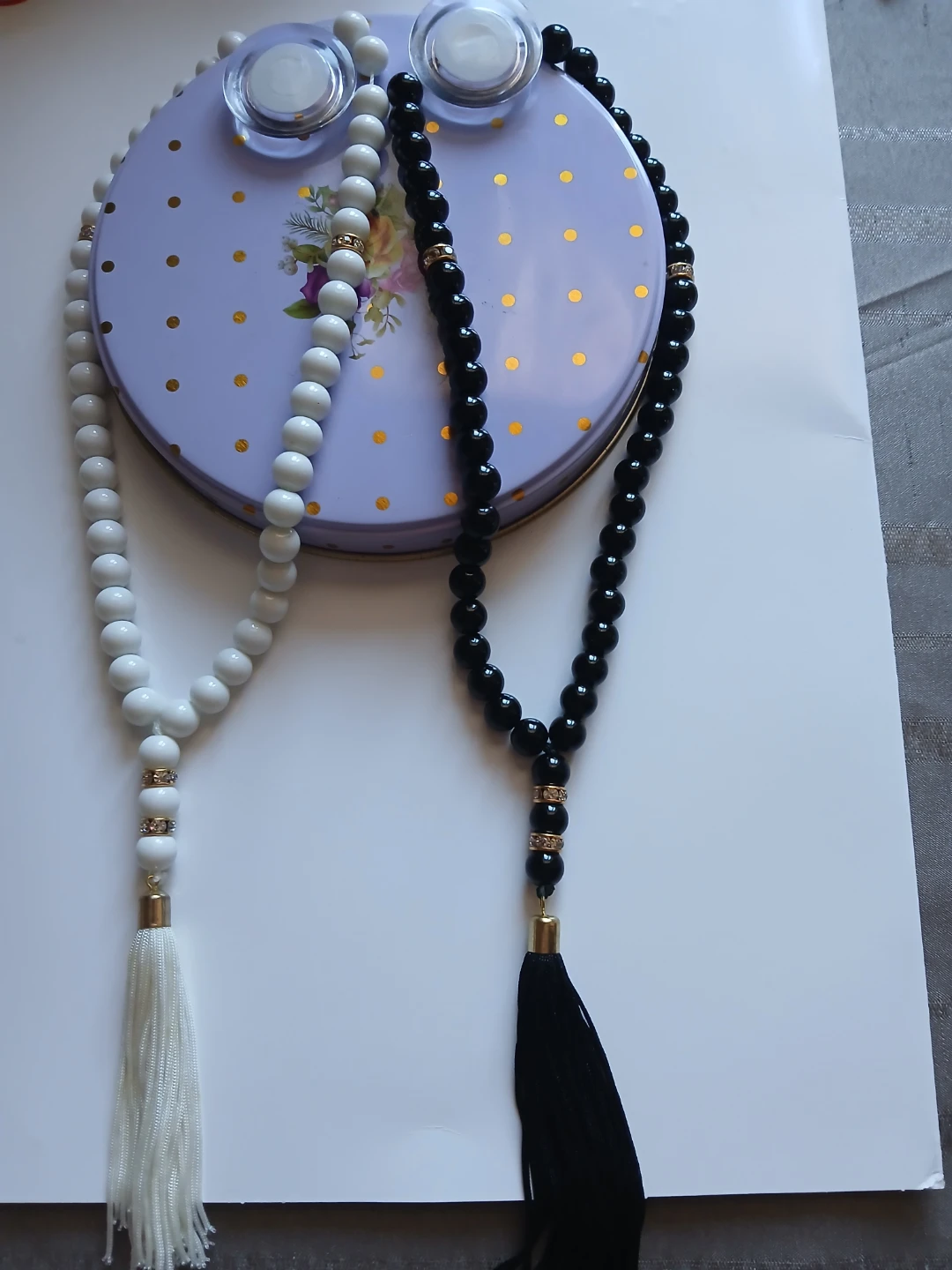 Handmade Prayer Beads - Black and White