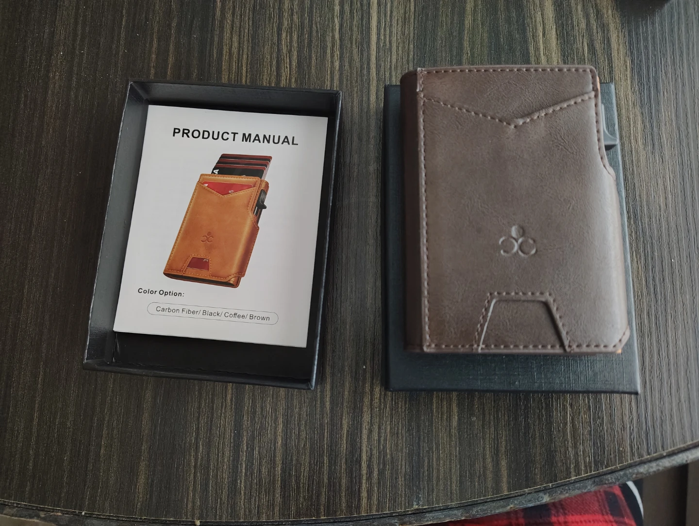 Brown Minimalist Leather Card Holder Wallet