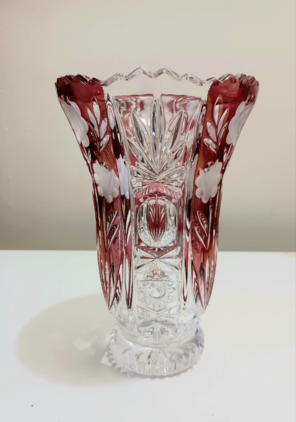 Vtg German Anna Hutte Bleikristall Crystal Vase - photo 2