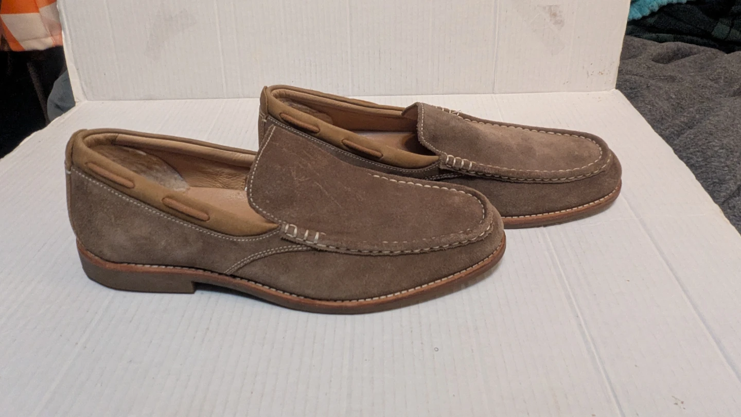 UGG Via Ponte Mens Loafers Size 11.5 Lt Sand Brown Suede Shoes - photo 3