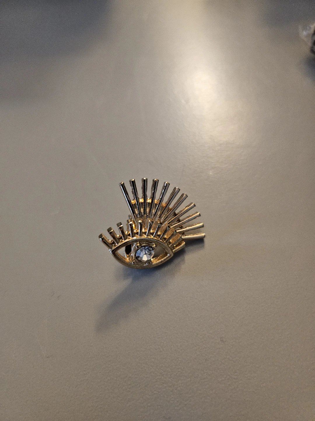 Gold-tone Eye Design Stud Earring