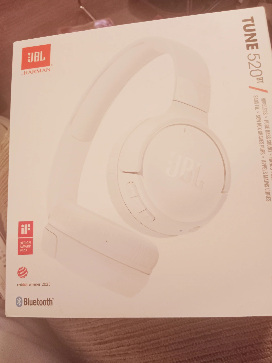 New JBL Tune 520BT Wireless Headphones - White
