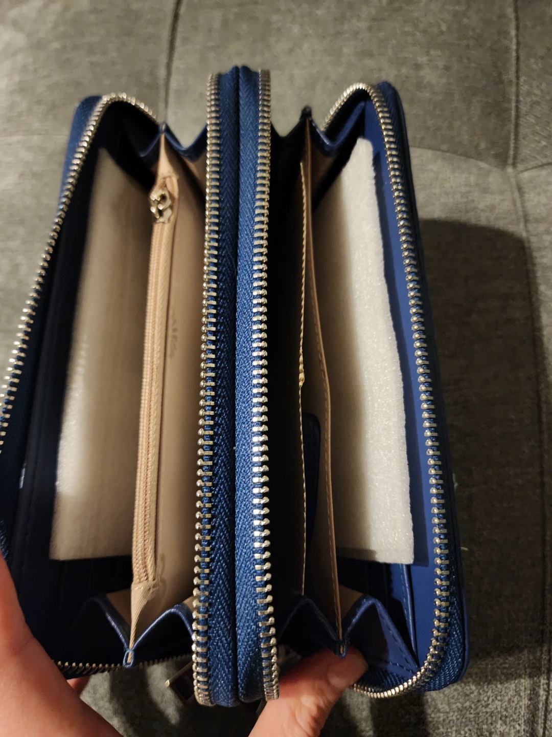 Denim Wallet with Fringe Detail - photo 3