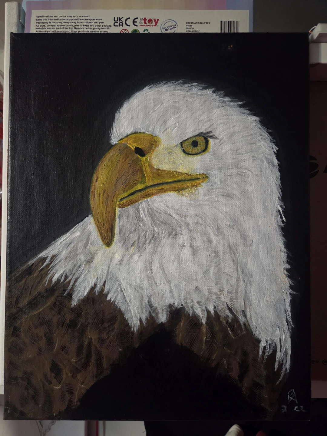 Eagle hand painted canva