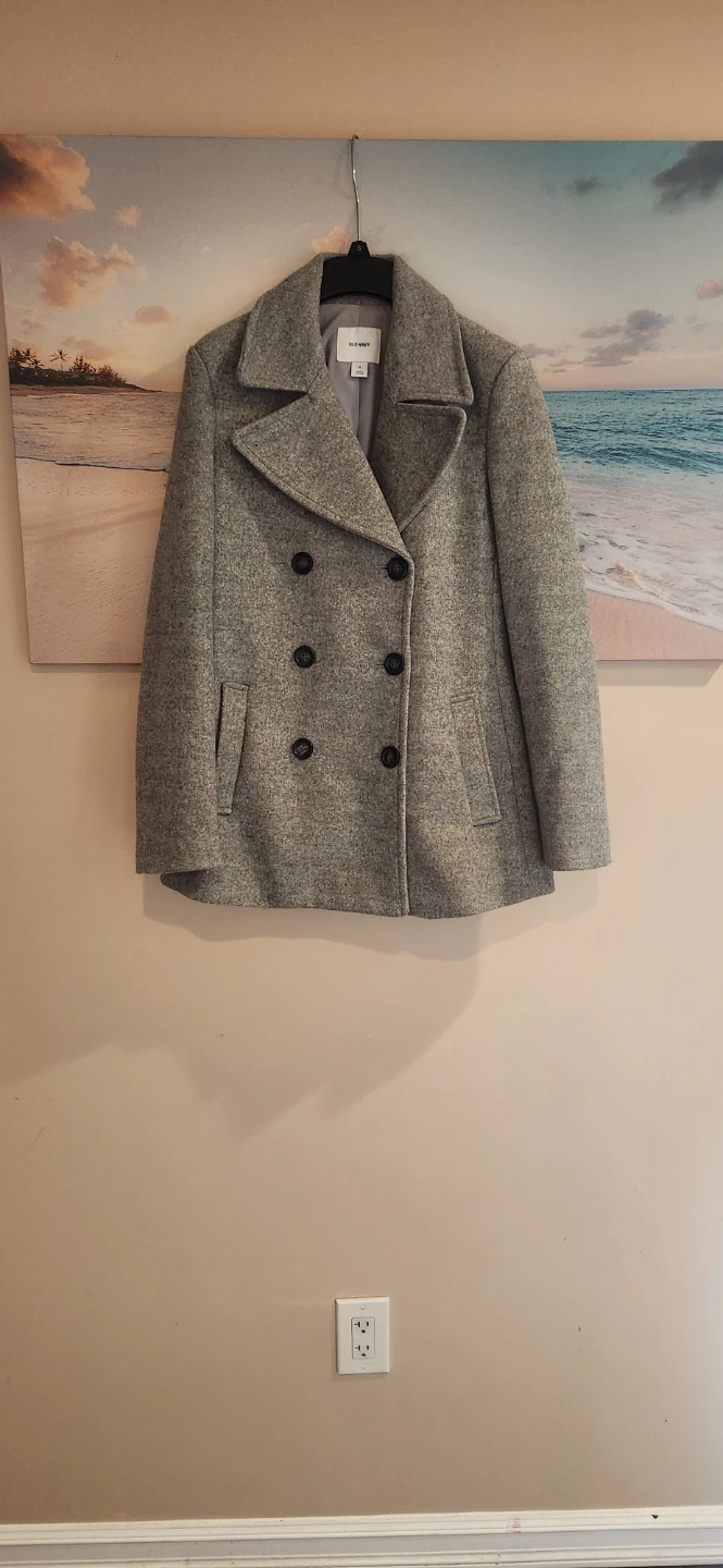 Old Navy Women's Grey Double-Breasted Peacoat - photo 2