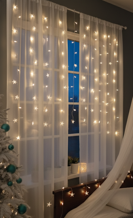 Décor Curtain Lights with Star Reflectors