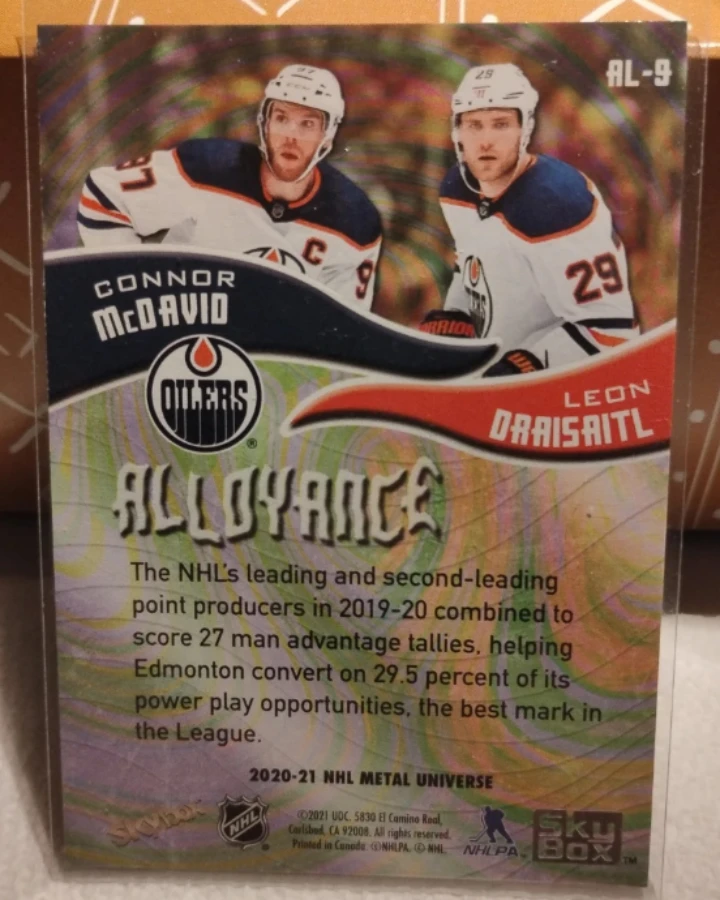 🥕 Connor McDavid & Leon Draisaitl Alloyance Card - photo 2
