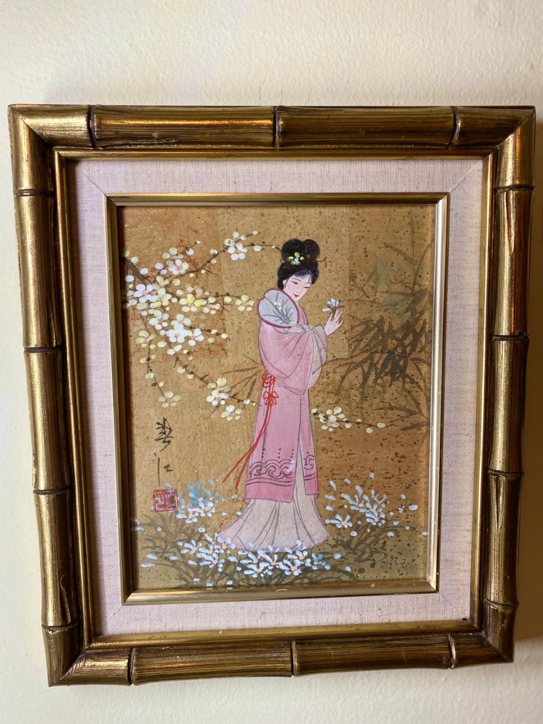 Framed Asian Woman Art